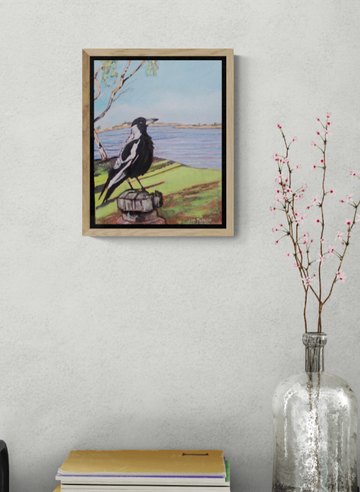 'River Magpie' Canvas Print