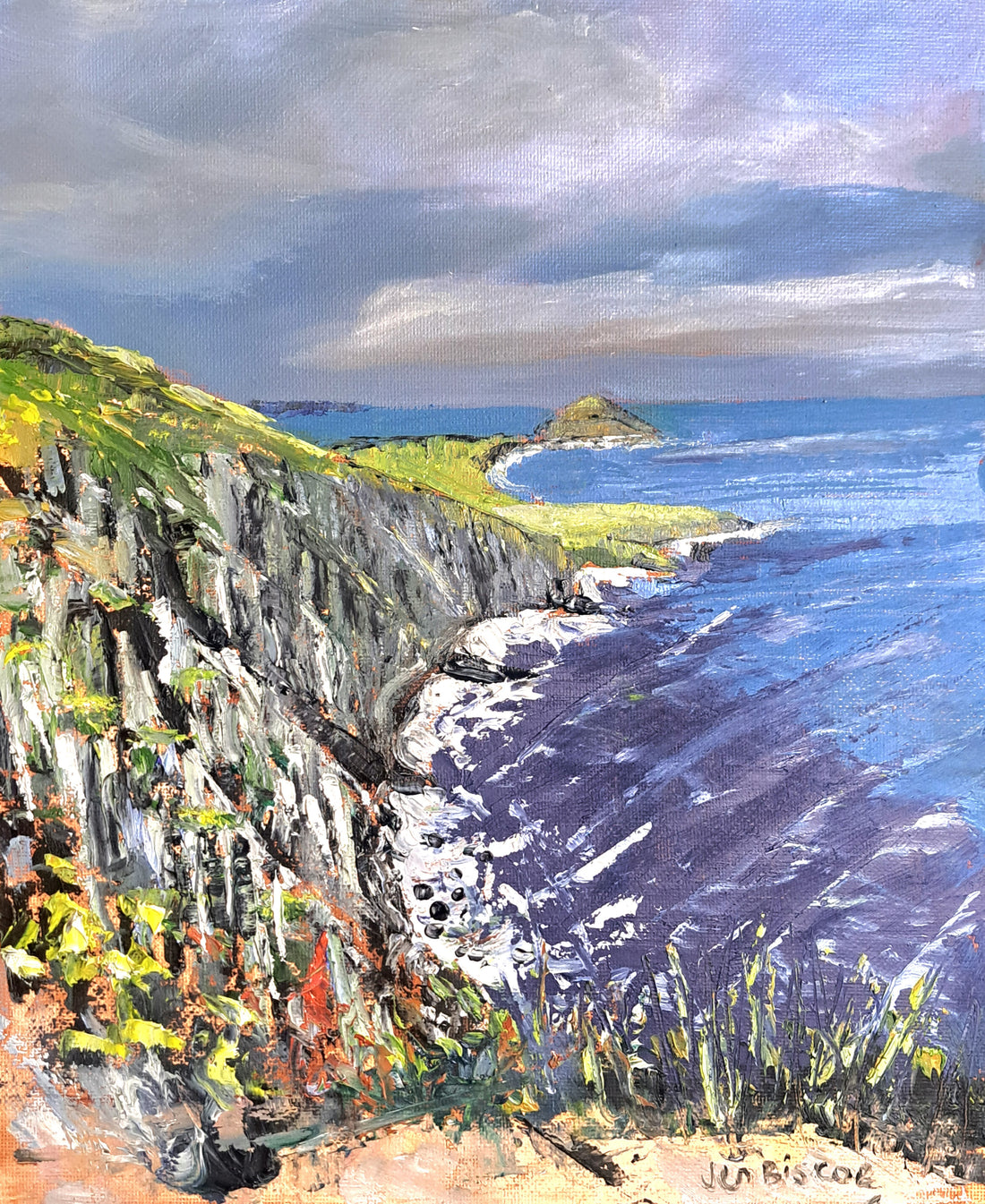 Waitpinga Cliffs to the Bluff - A4 Signed Print