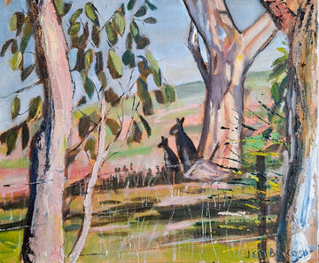 Section 6 - Dump Road to Inman Valley Kangaroos - mini original painting (Copy)
