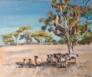 Section 6 - Dump Road to Inman Valley Sheep - mini original painting