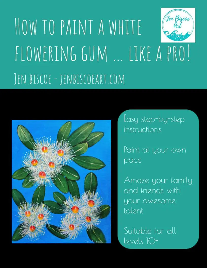 How to paint a white flowering gum – like a pro!