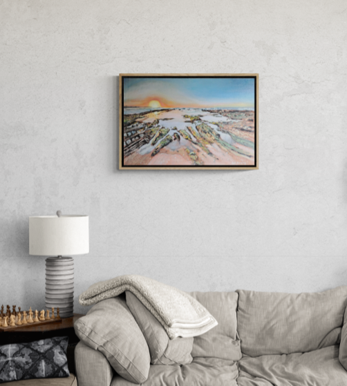'Sunrise at the Rock Pools' Canvas Print