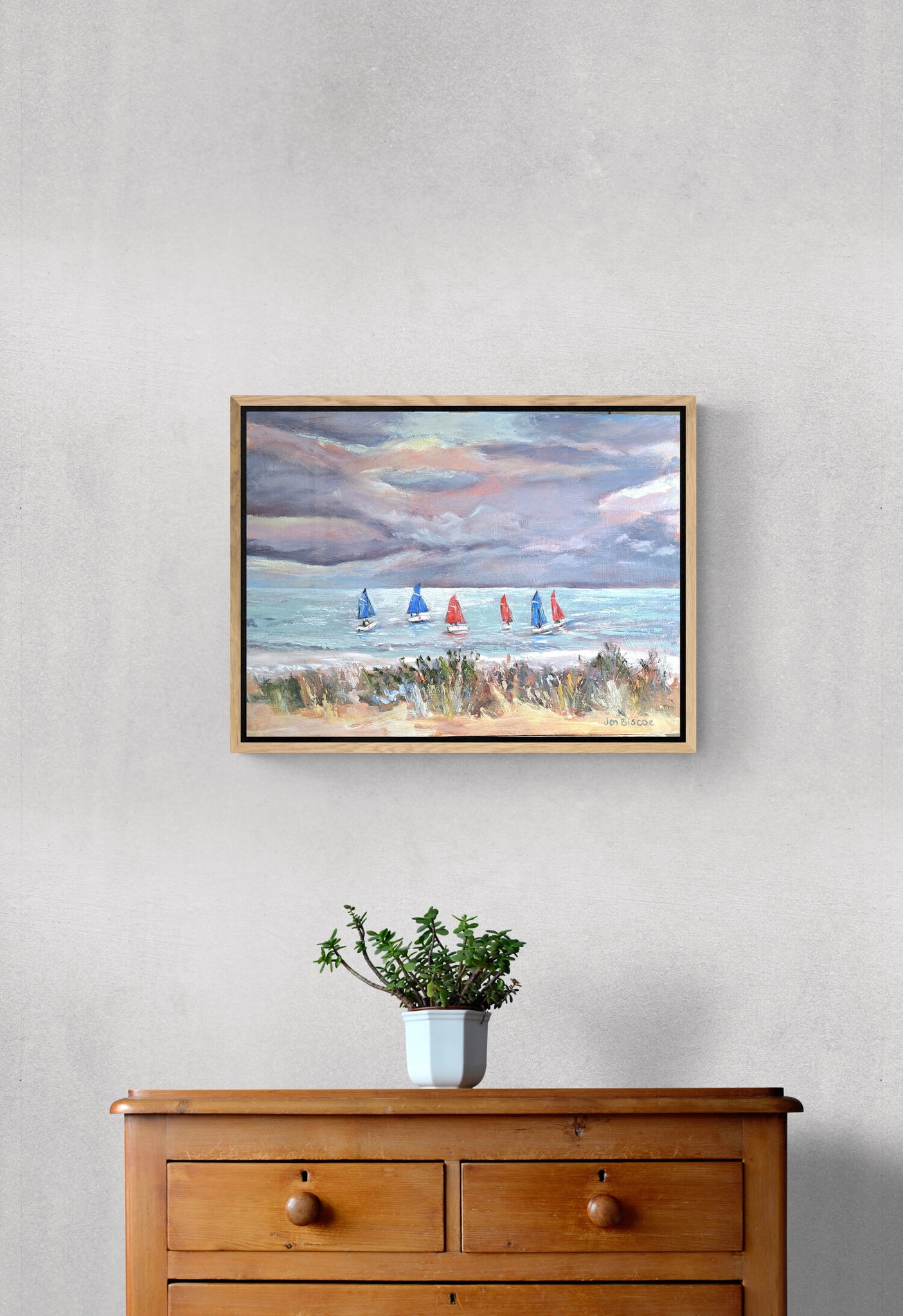 'School Sailing' Canvas Print