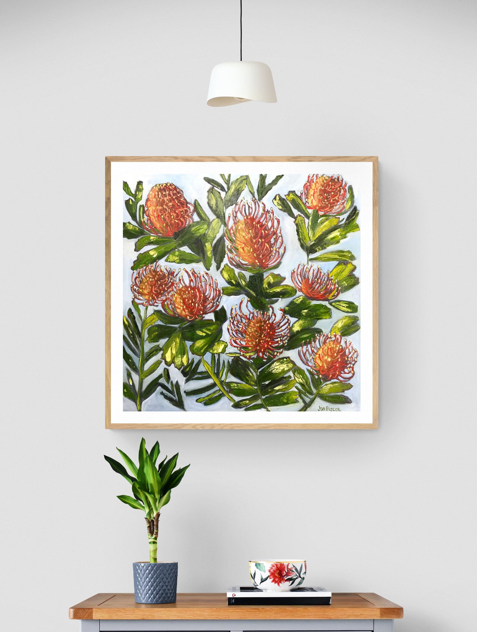 'Pincushion Protea' Paper Print