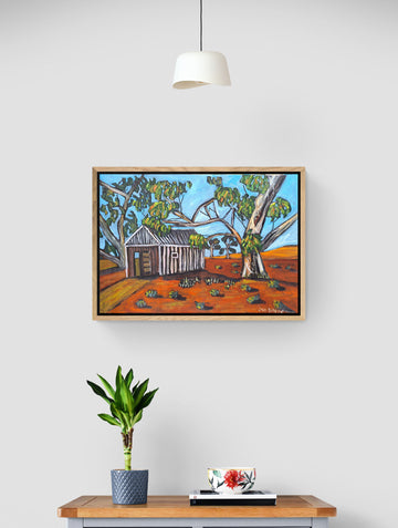 'Pug and Pine Cottage II' Canvas Print