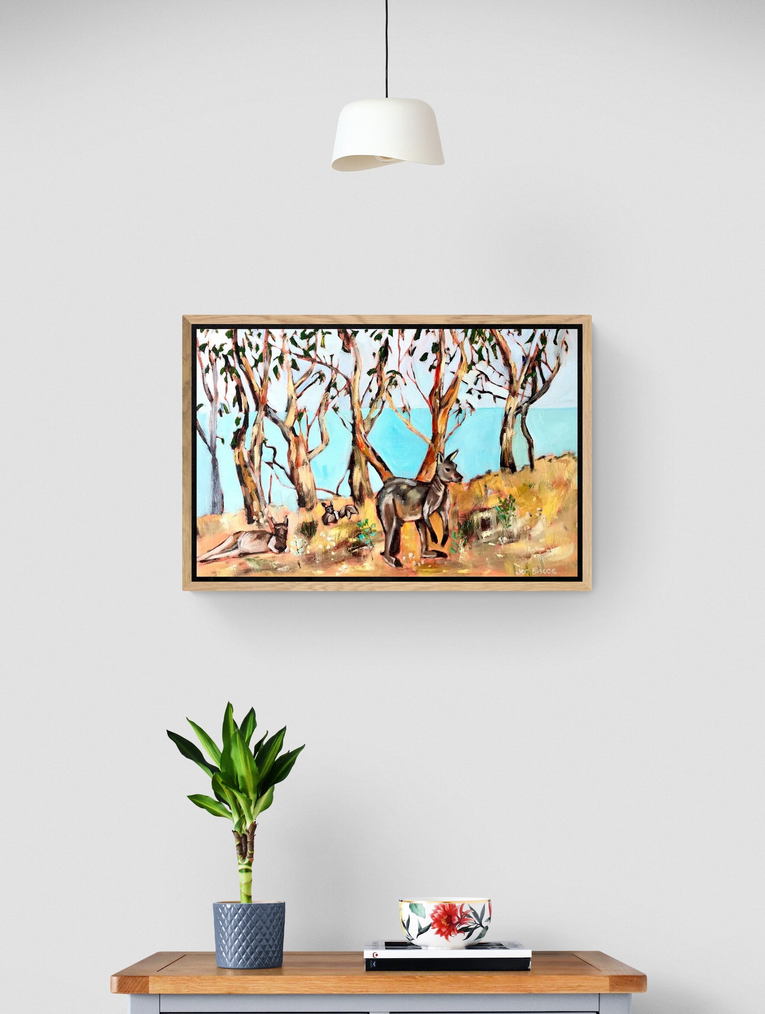 'Kangaroos at Blowhole Beach' Canvas Print